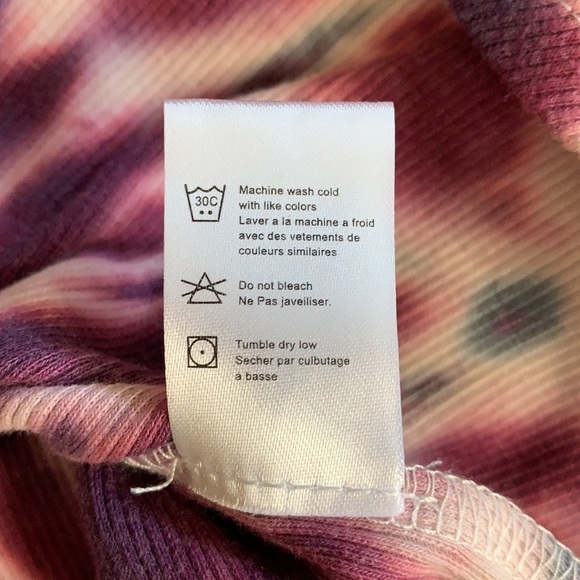 nwt // chaser tie dye ribbed quarter zip pullover - Picture 11 of 12